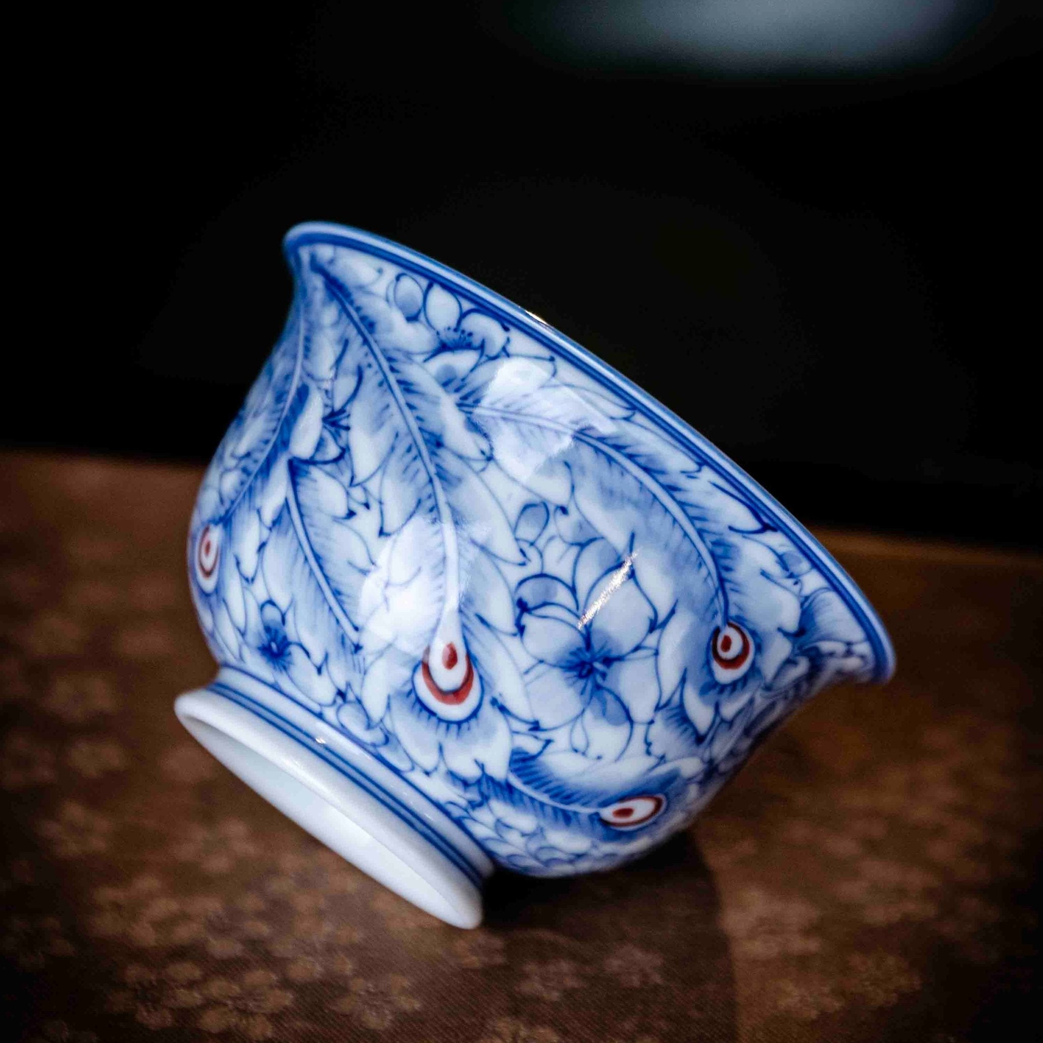 Feng Chuan Mu Dan 150cc - Jing De Zhen Porcelain Gaiwan - zycs_China