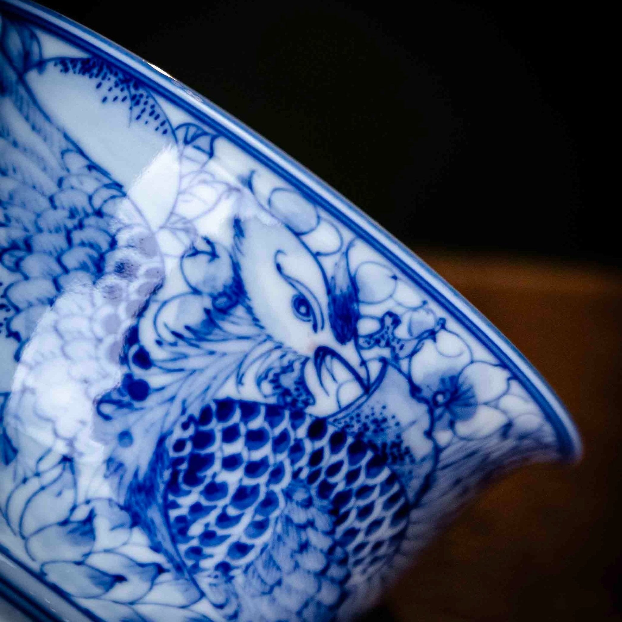 Feng Chuan Mu Dan 150cc - Jing De Zhen Porcelain Gaiwan - zycs_China
