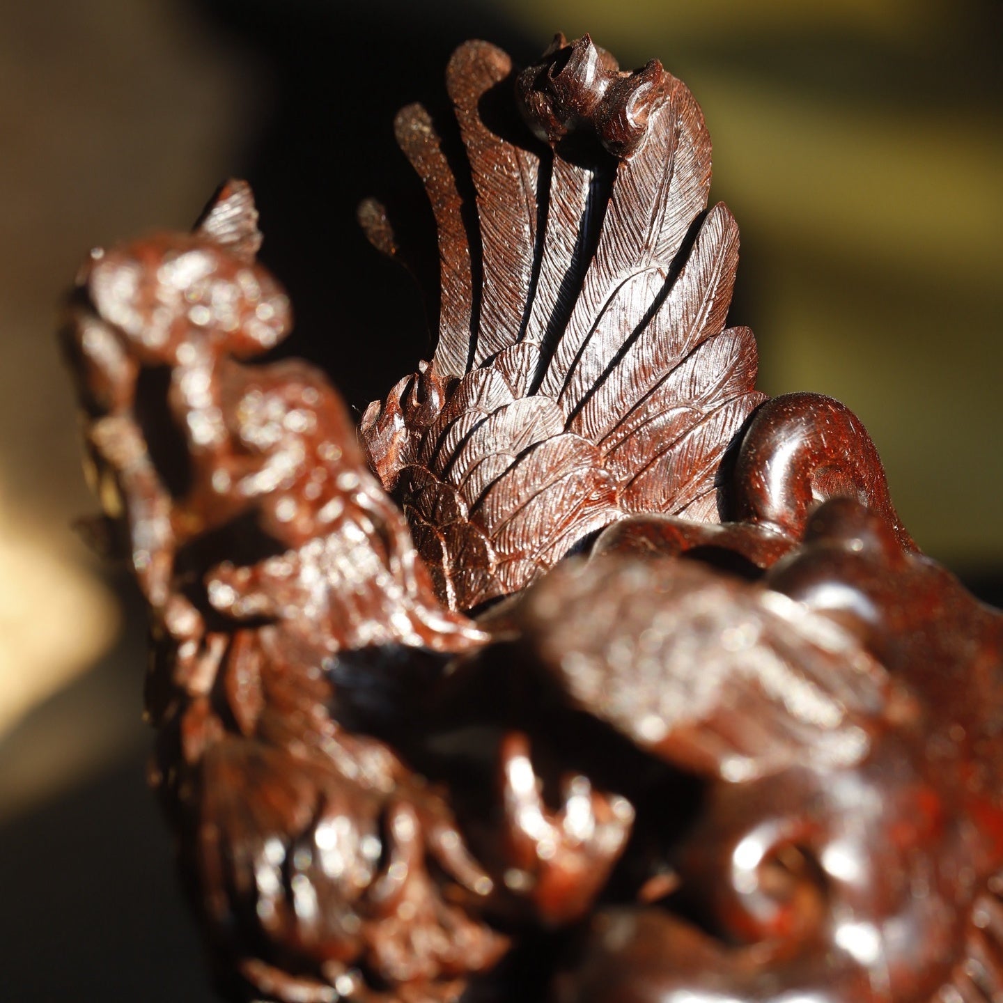 Feng Huang Lai Yi - Wood Sculpture - zycs_China