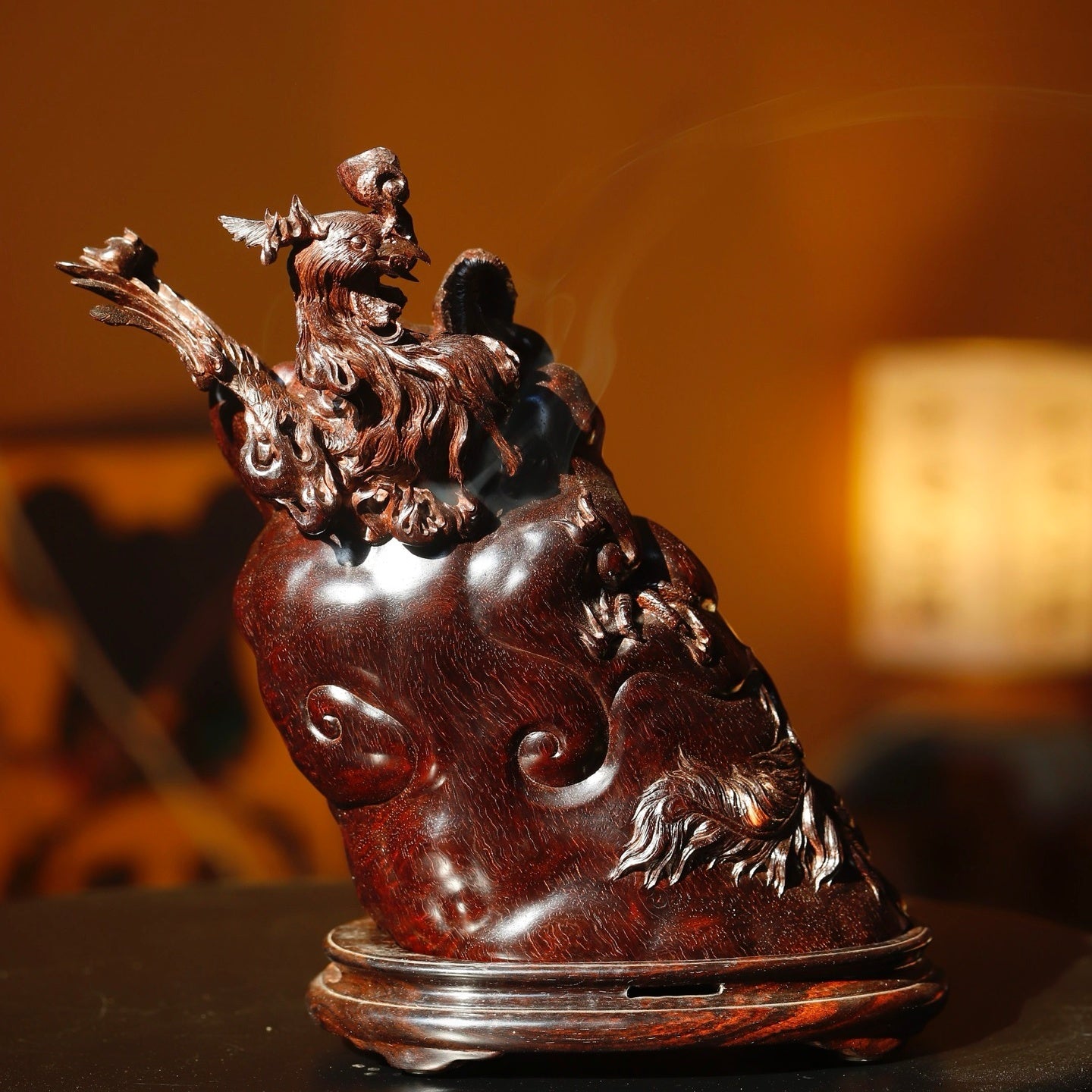 Feng Huang Lai Yi - Wood Sculpture - zycs_China