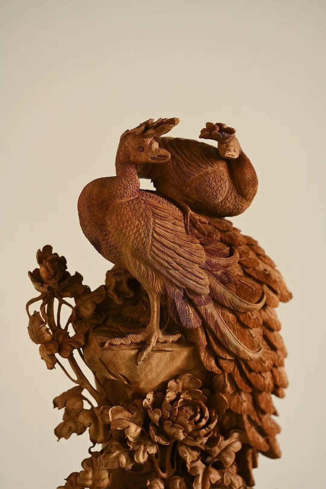 Fu Gui Ji Xiang - Wood Sculpture - zycs_China