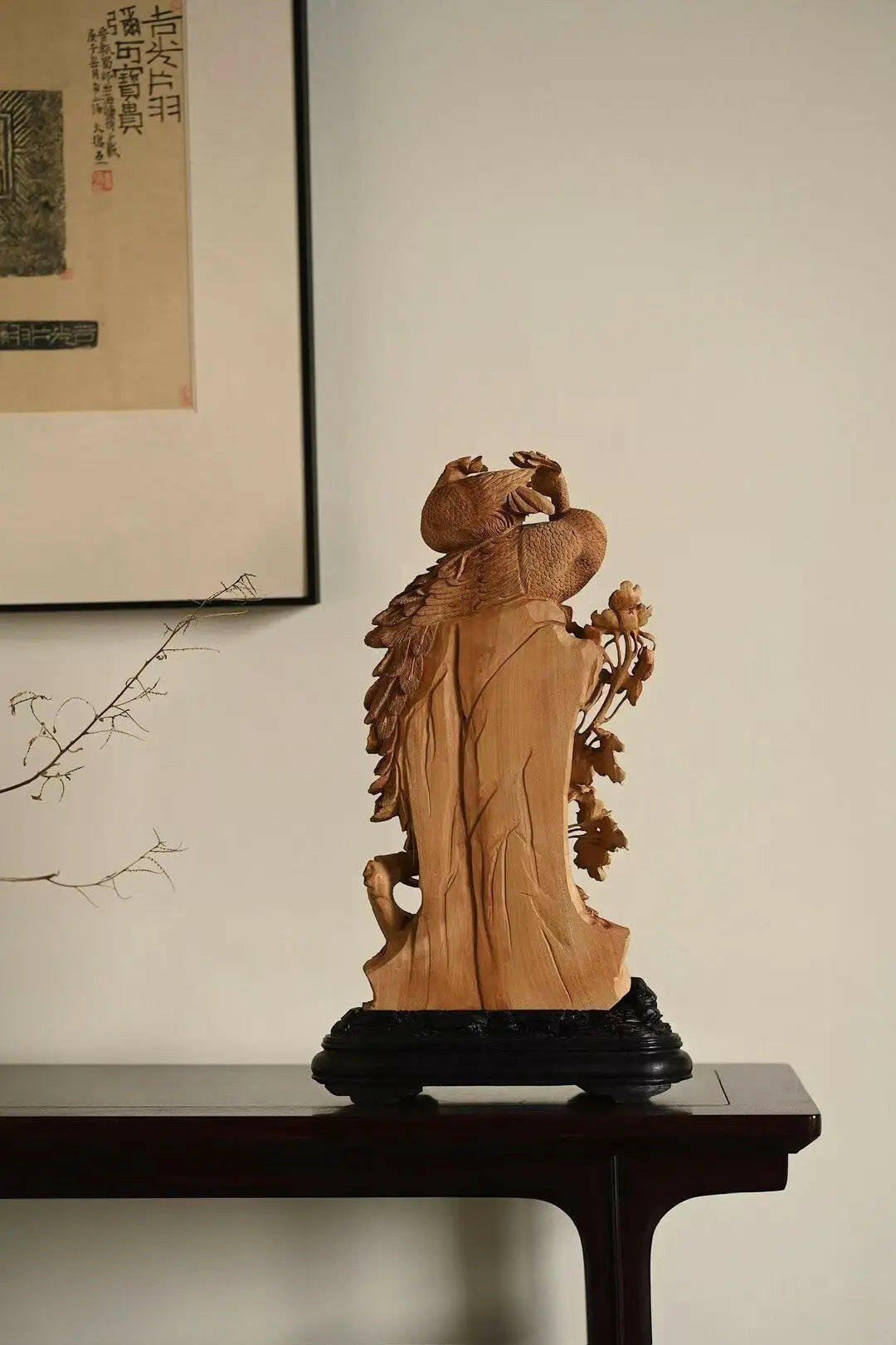 Fu Gui Ji Xiang - Wood Sculpture - zycs_China