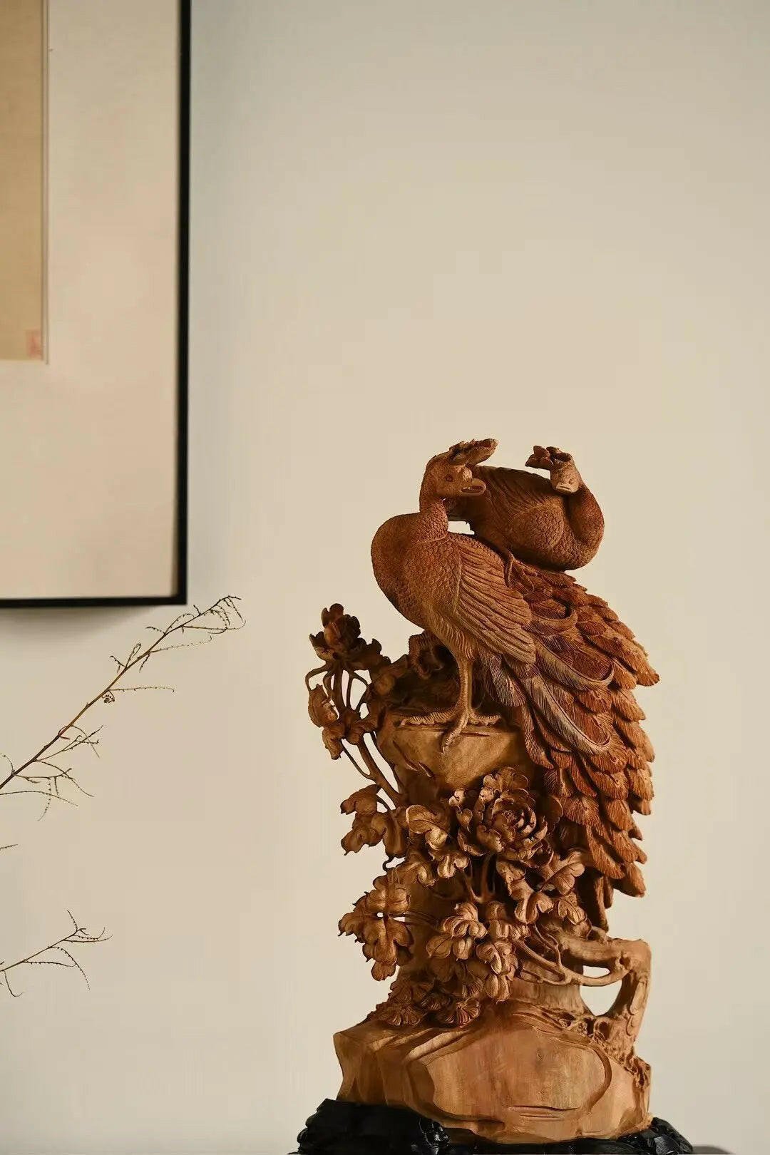 Fu Gui Ji Xiang - Wood Sculpture - zycs_China