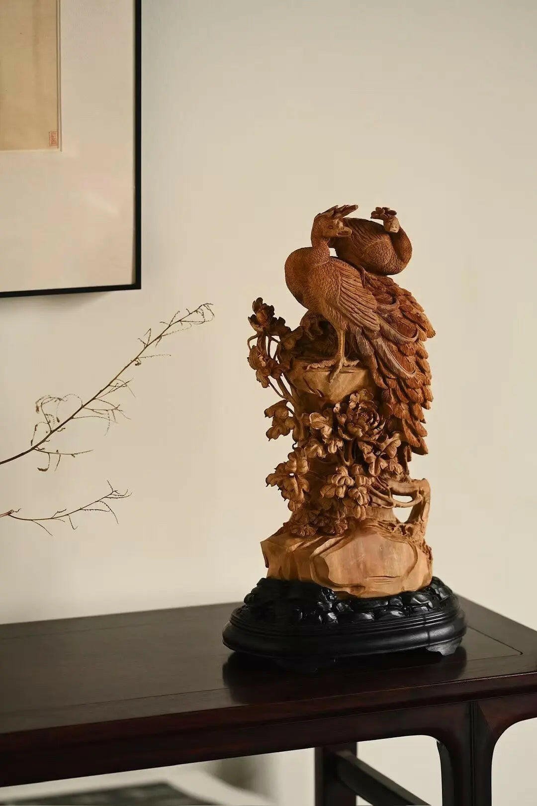 Fu Gui Ji Xiang - Wood Sculpture - zycs_China