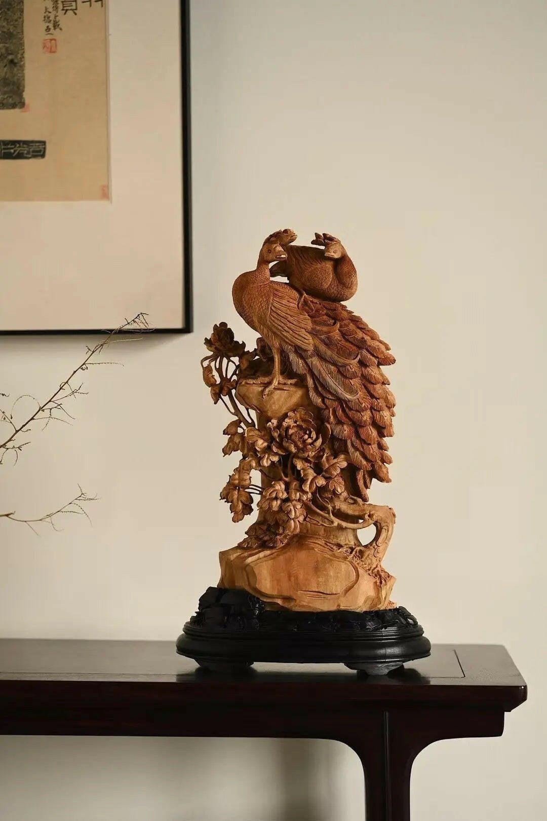 Fu Gui Ji Xiang - Wood Sculpture - zycs_China