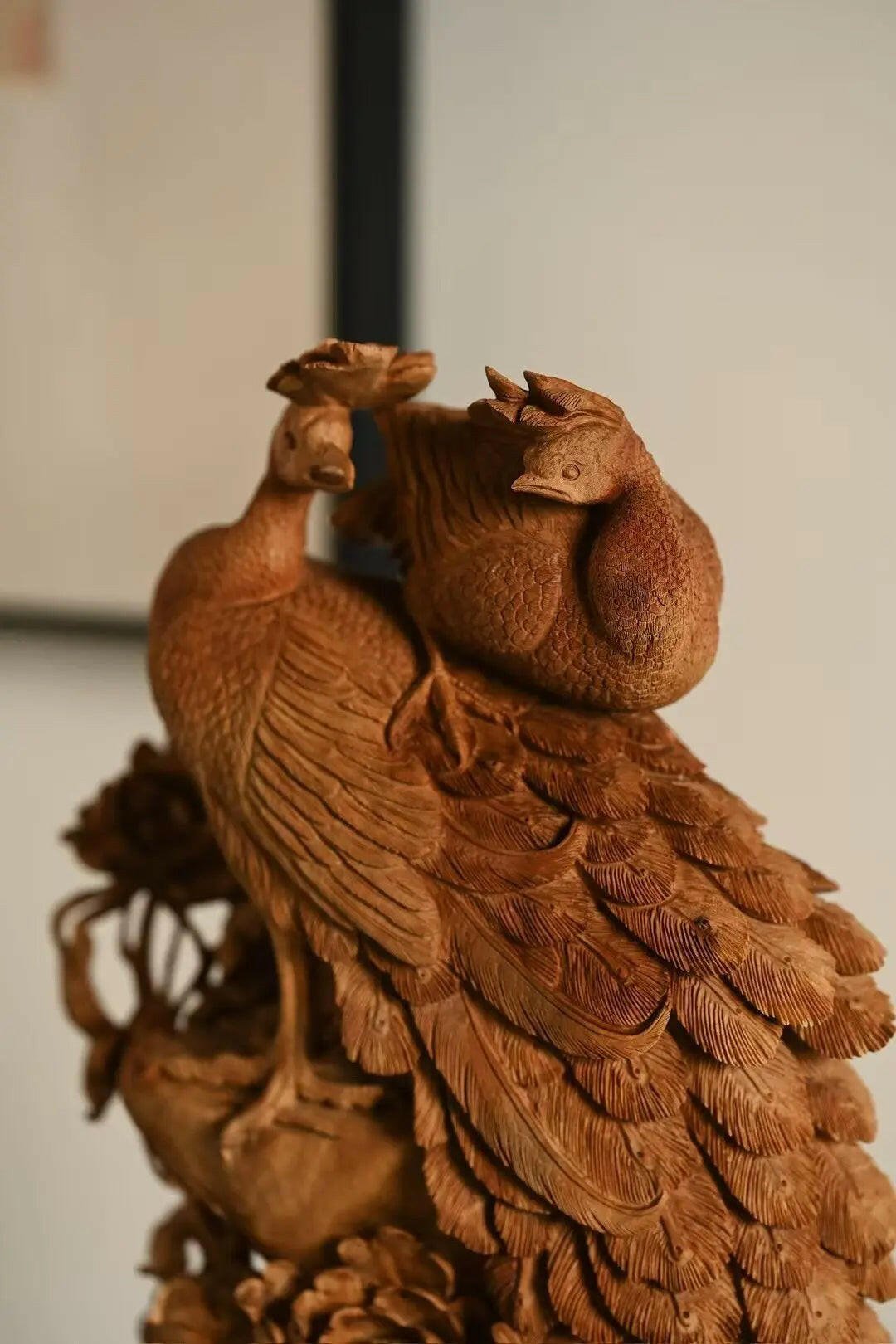 Fu Gui Ji Xiang - Wood Sculpture - zycs_China