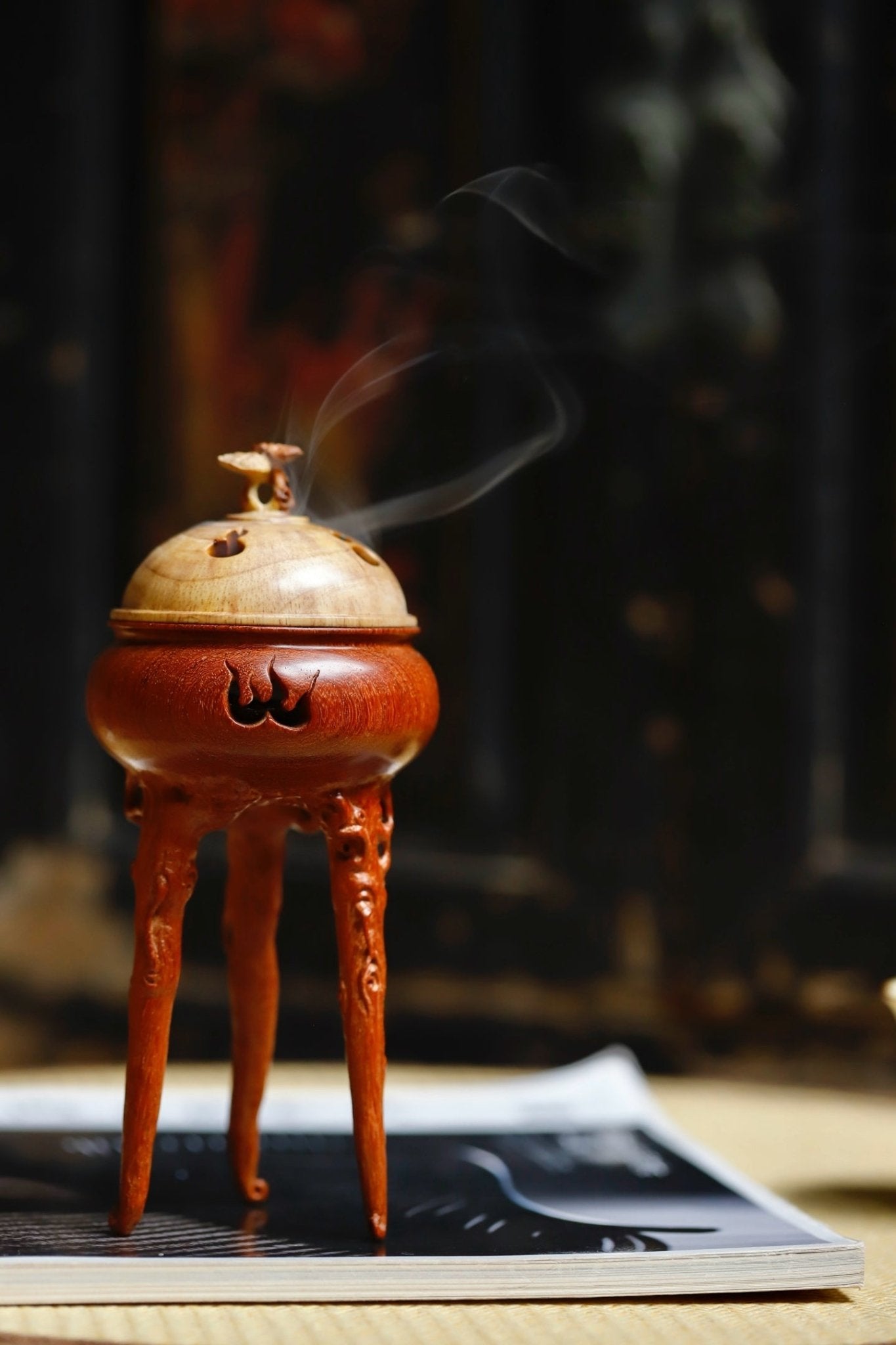 Fu Gui Mian Chang - Wood Sculpture - zycs_China