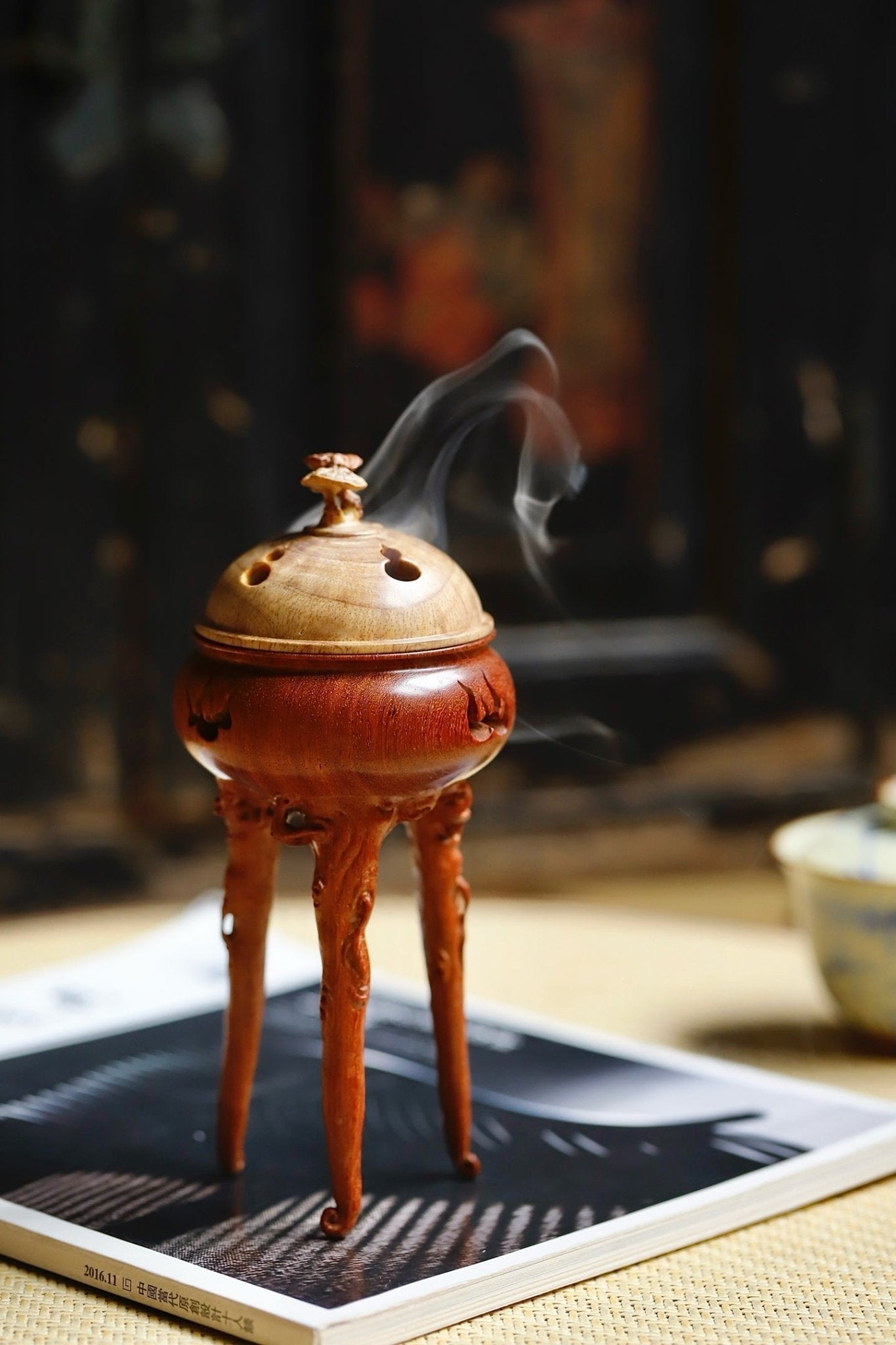 Fu Gui Mian Chang - Wood Sculpture - zycs_China