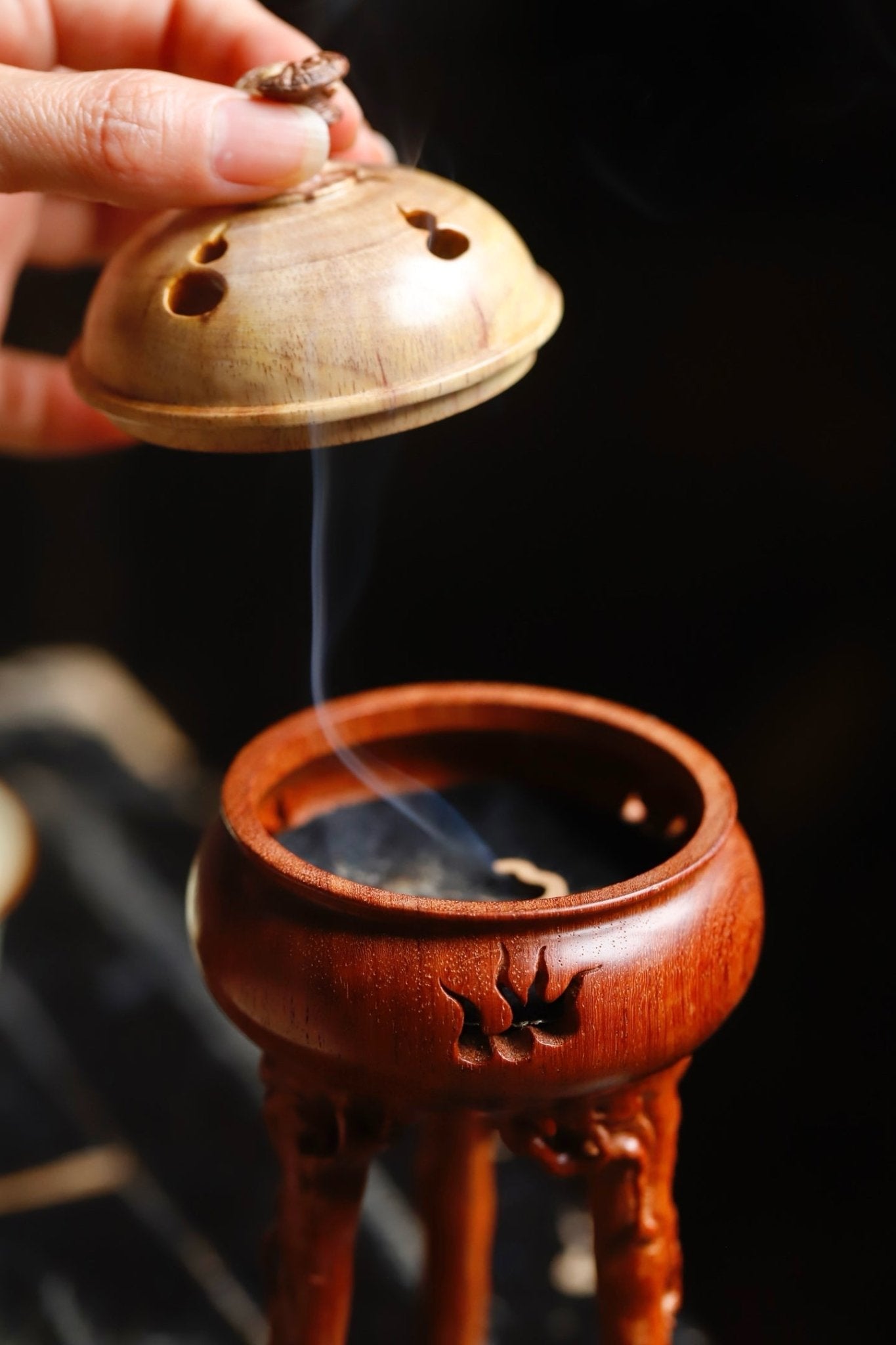 Fu Gui Mian Chang - Wood Sculpture - zycs_China