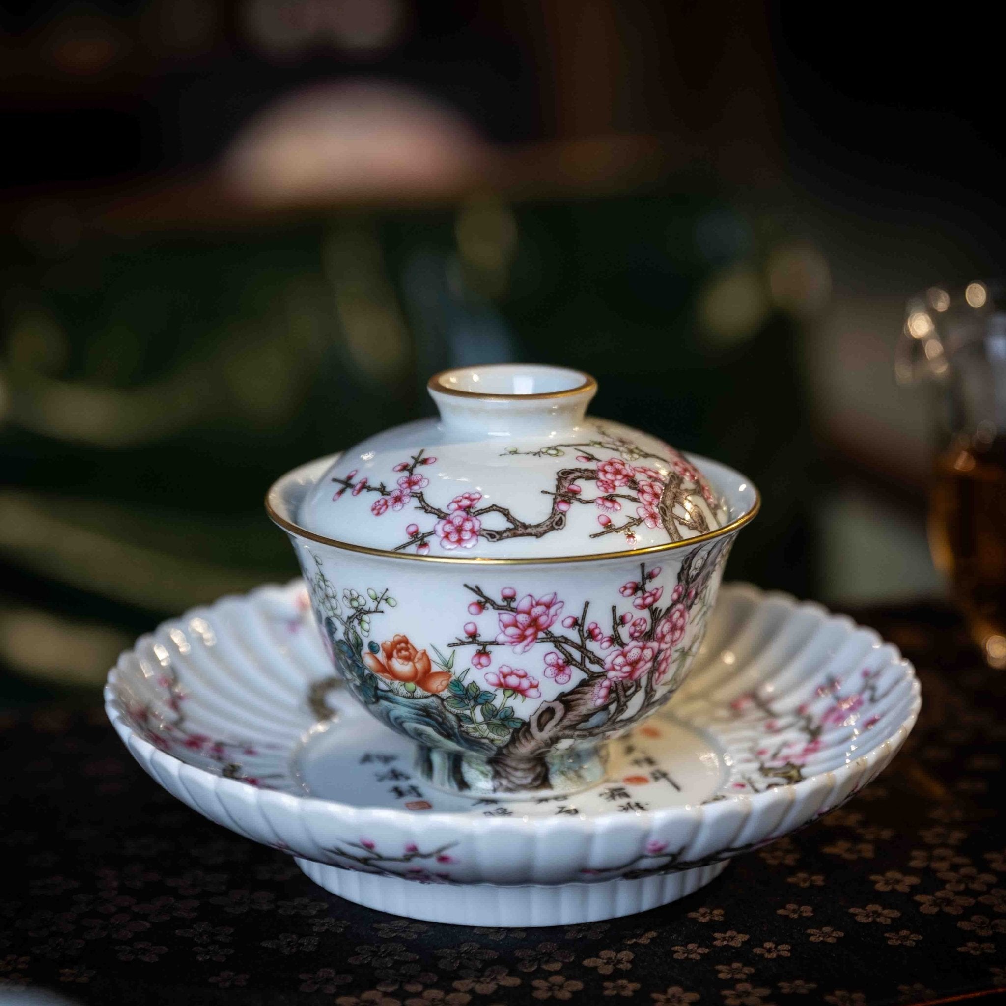 Fu Gui Tong Chun 200cc - Jing De Zhen Porcelain Gaiwan - zycs_China
