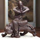 Fu Hu Luo Han - Zisha Sculpture - zycs_China