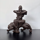 Fu Hu Luo Han - Zisha Sculpture - zycs_China