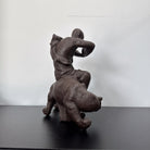 Fu Hu Luo Han - Zisha Sculpture - zycs_China