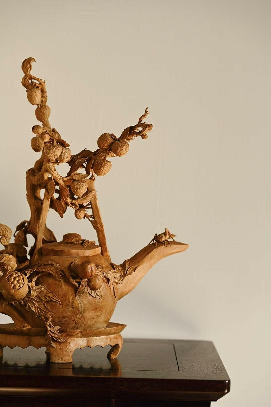 Fu Lu Fu Gui - Wood Sculpture - zycs_China