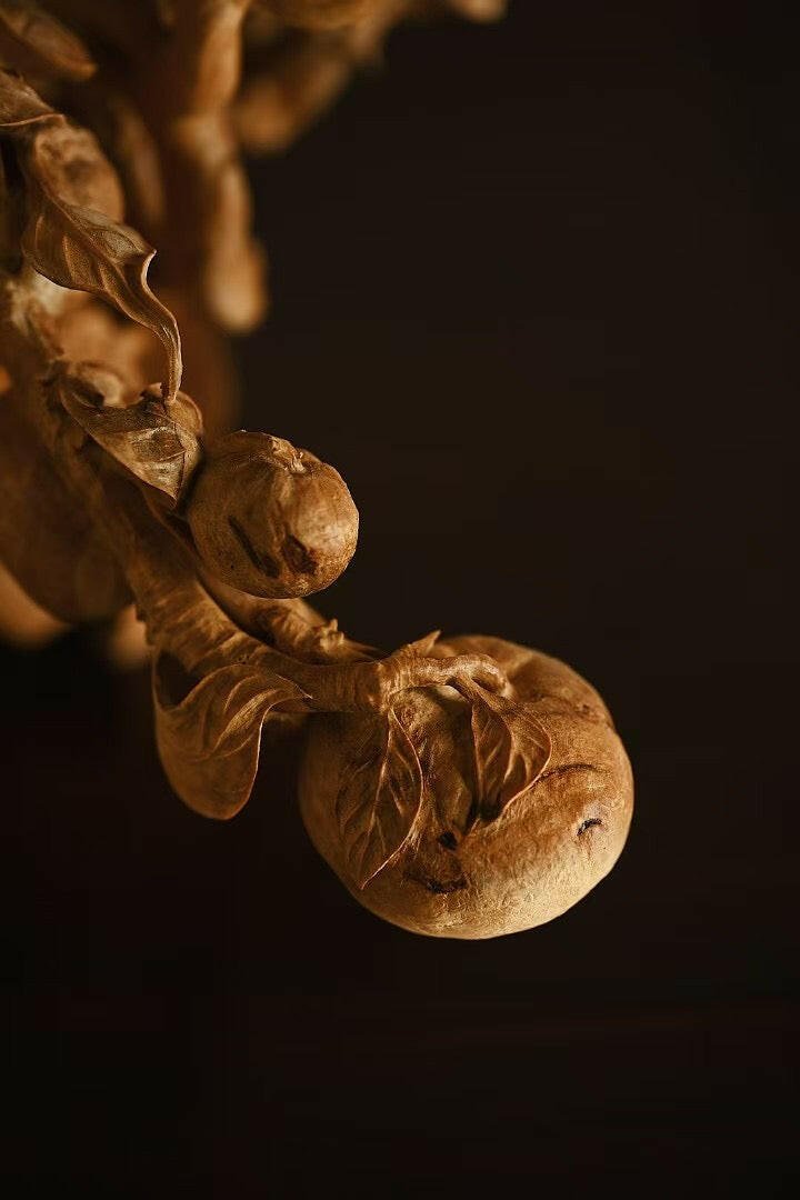 Fu Lu Fu Gui - Wood Sculpture - zycs_China