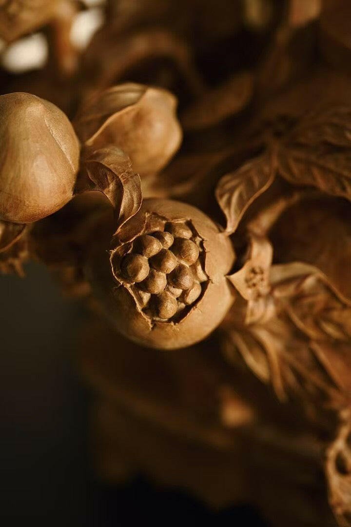 Fu Lu Fu Gui - Wood Sculpture - zycs_China