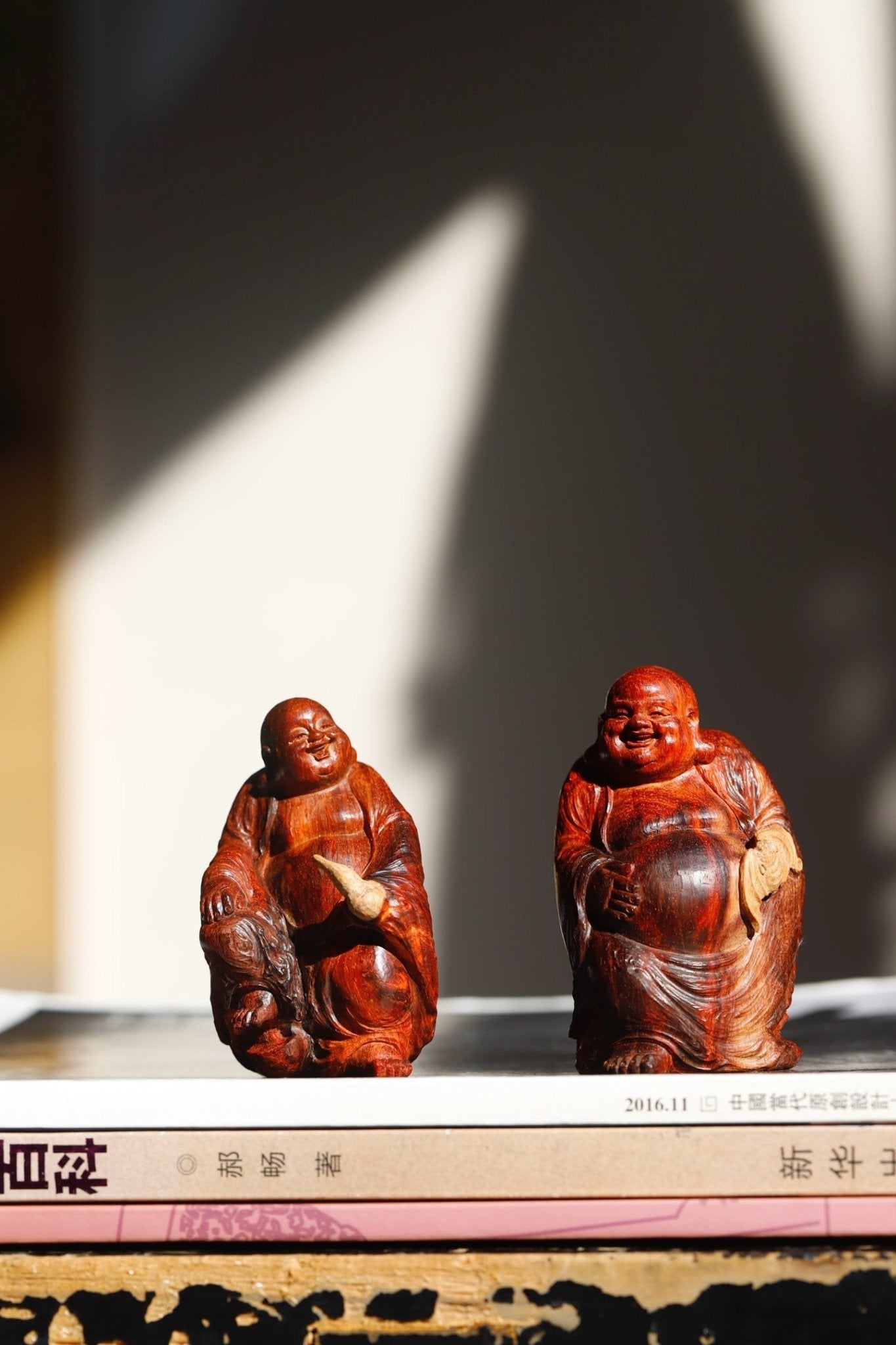 Fu Lu Mi Le - Wood Sculpture - zycs_China