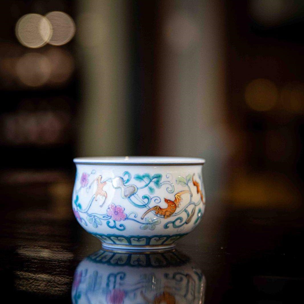 Fu Lu Ru Yi - Jing De Zhen Porcelain Gaiwan - zycs_China