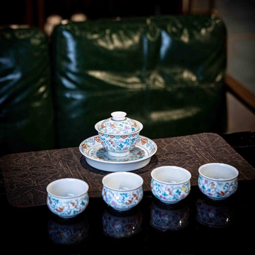 Fu Lu Ru Yi - Jing De Zhen Porcelain Gaiwan - zycs_China