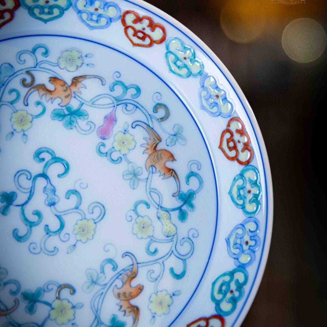 Fu Lu Ru Yi - Jing De Zhen Porcelain Gaiwan - zycs_China