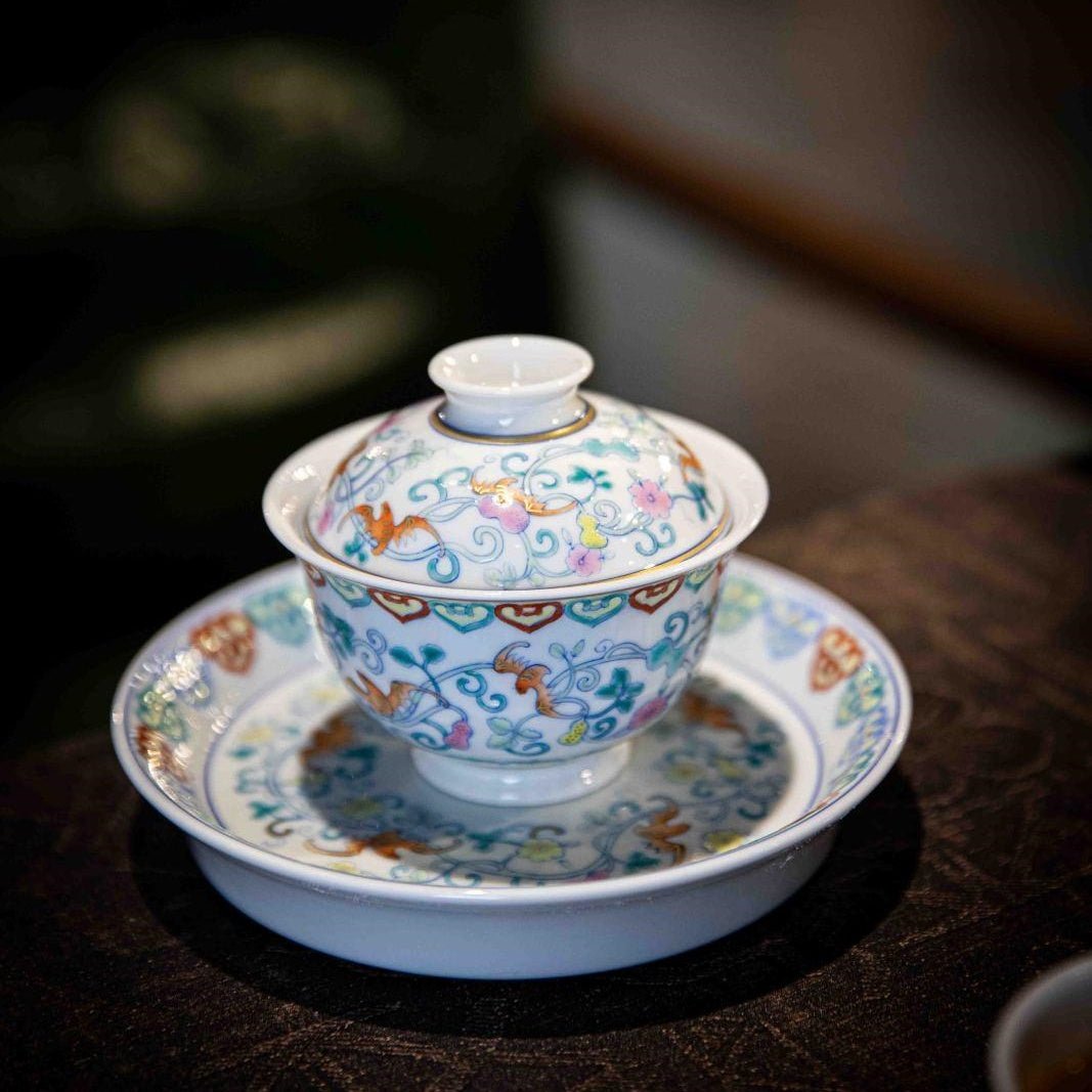 Fu Lu Ru Yi - Jing De Zhen Porcelain Gaiwan - zycs_China