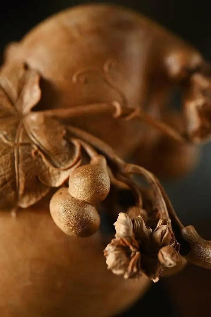 Fu Lu - Wood Sculpture - zycs_China