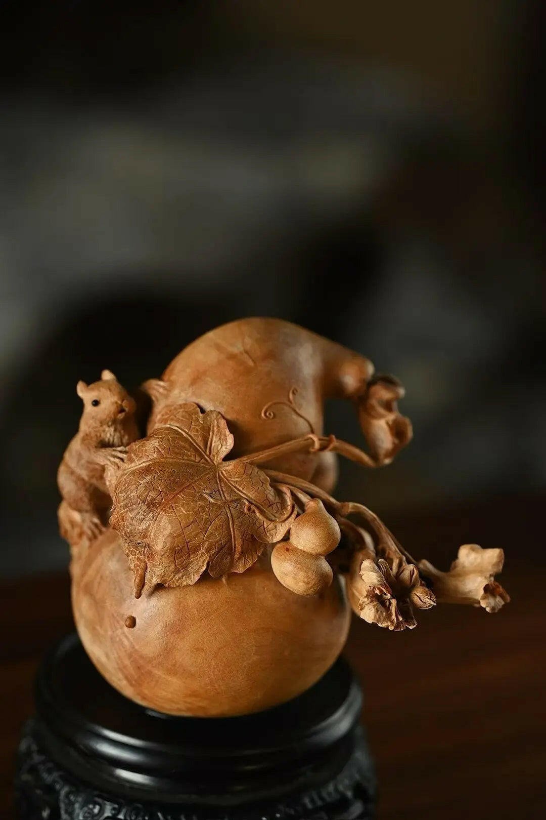 Fu Lu - Wood Sculpture - zycs_China
