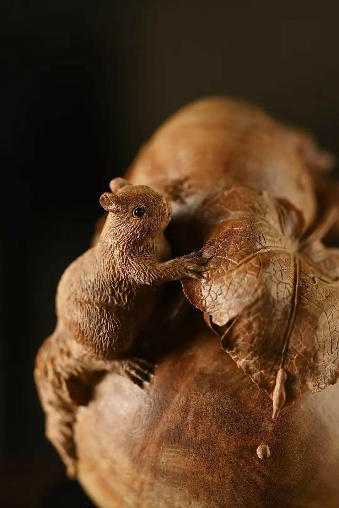 Fu Lu - Wood Sculpture - zycs_China