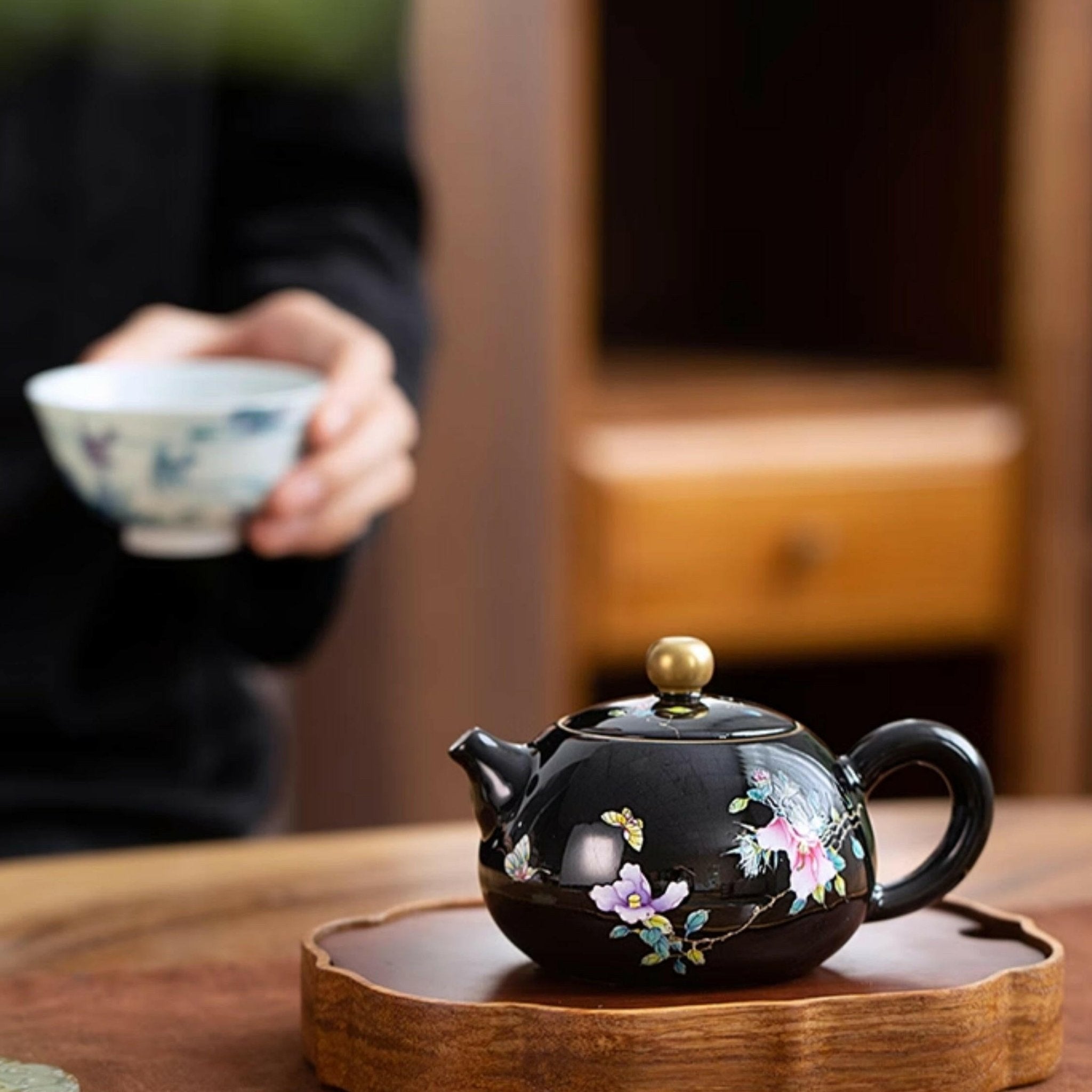 Fu Rong Hua Kai 240cc - Jing De Zhen Porcelain Gaiwan - zycs_China