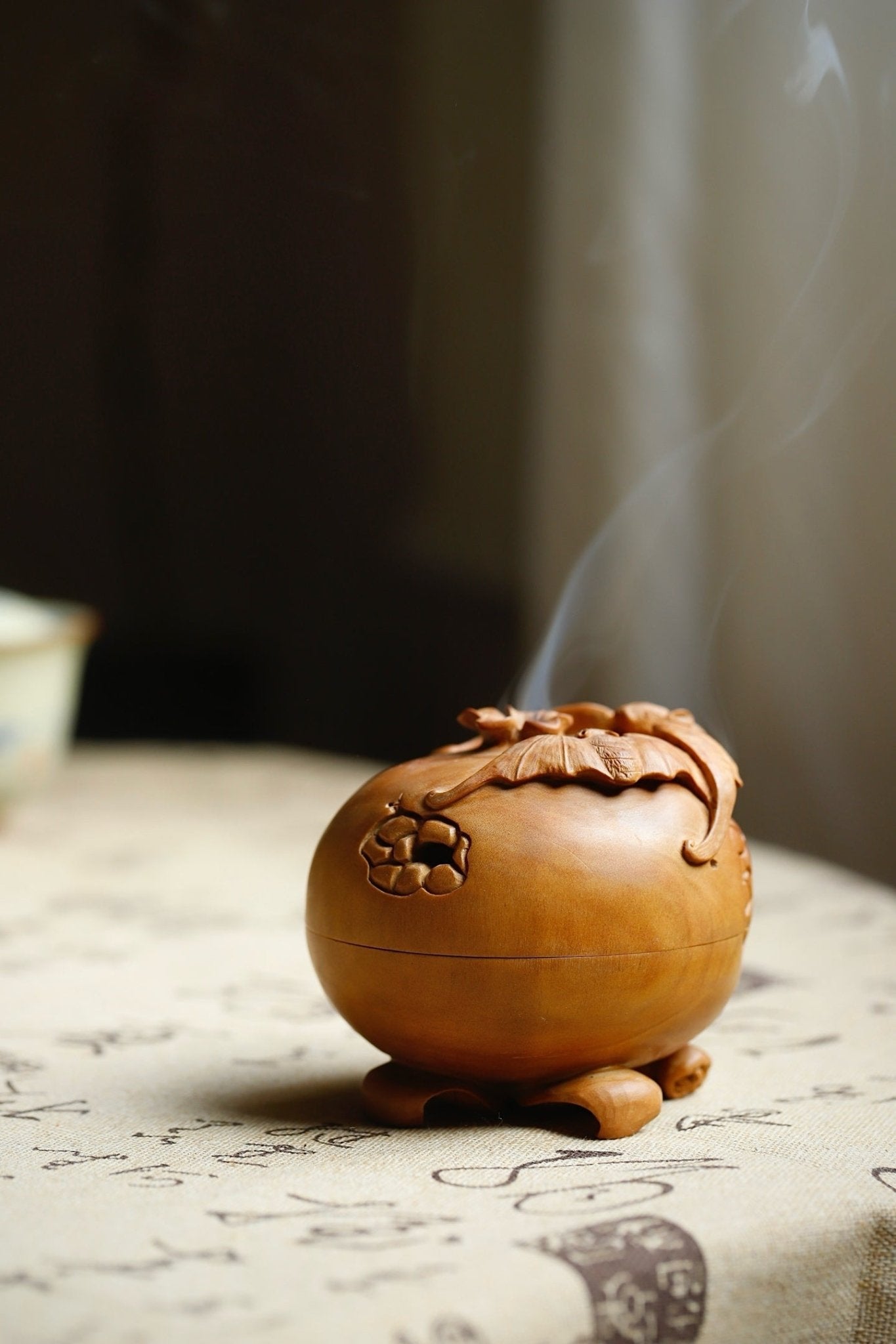 Fu Shou Man Tang - Wood Sculpture - zycs_China