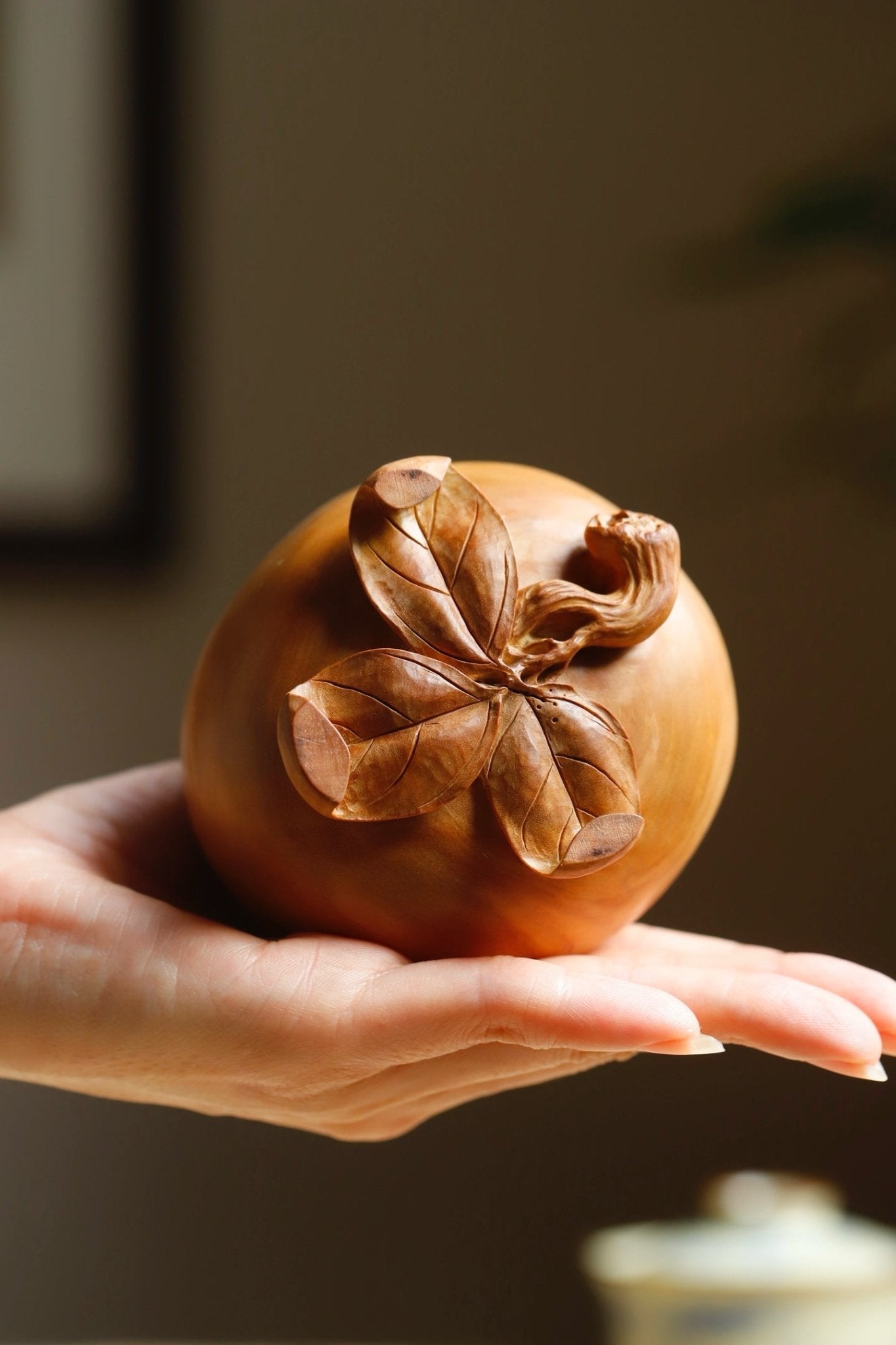 Fu Shou Man Tang - Wood Sculpture - zycs_China