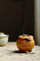 Fu Shou Man Tang - Wood Sculpture - zycs_China