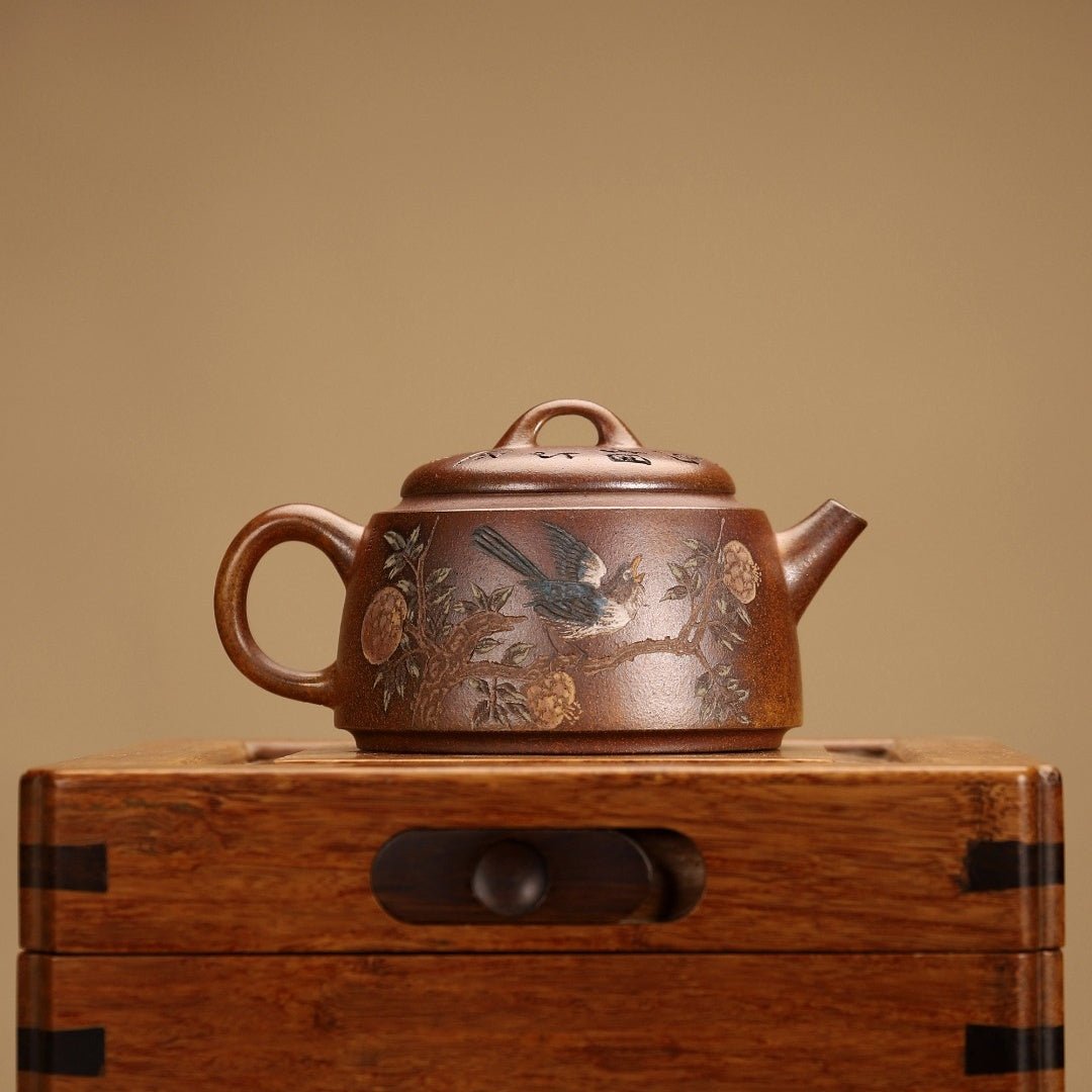 Gu Zhong 180cc - Yixing Handmade Teapot - zycs_China