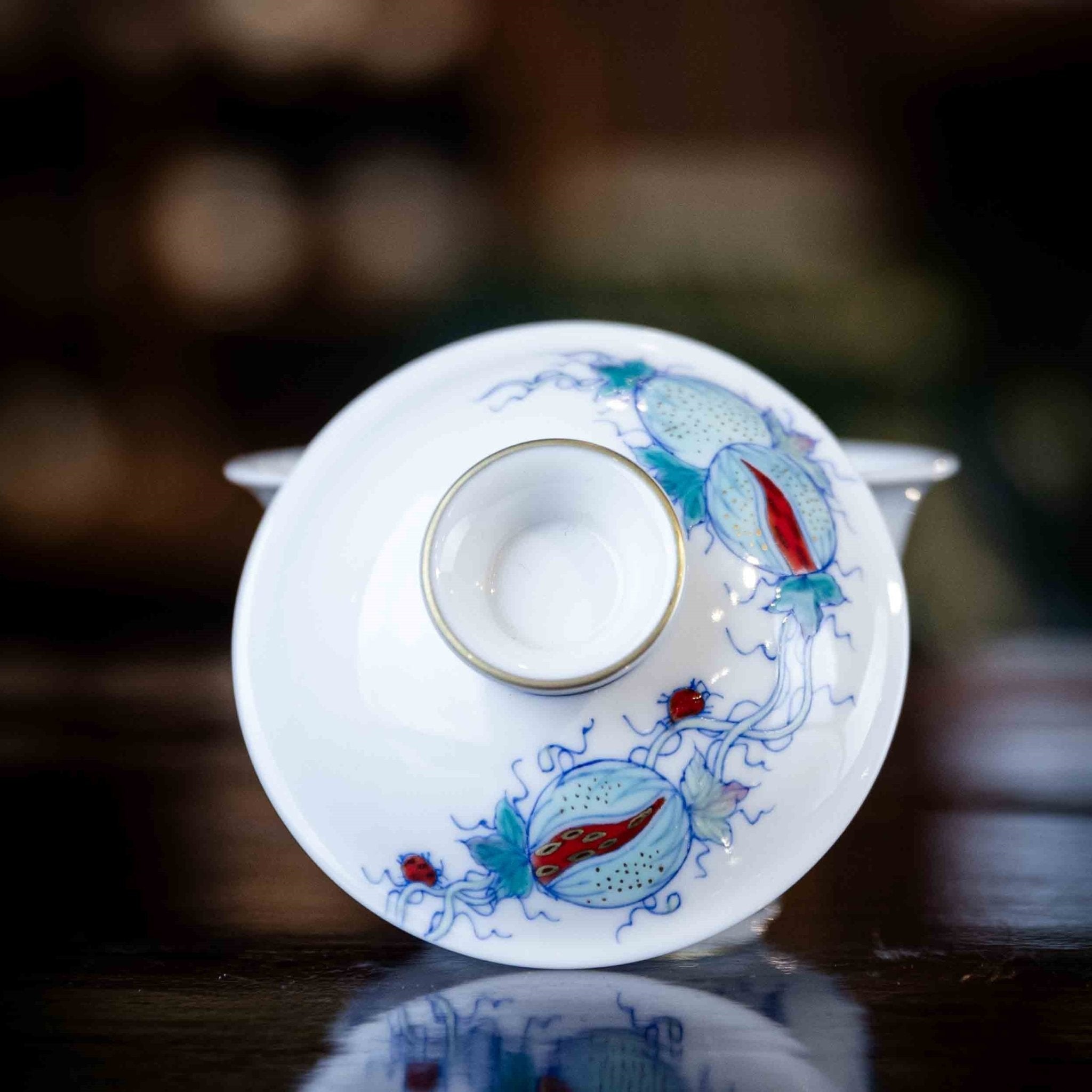 Gua Die Mian Mian 110cc - Jing De Zhen Porcelain Gaiwan - zycs_China