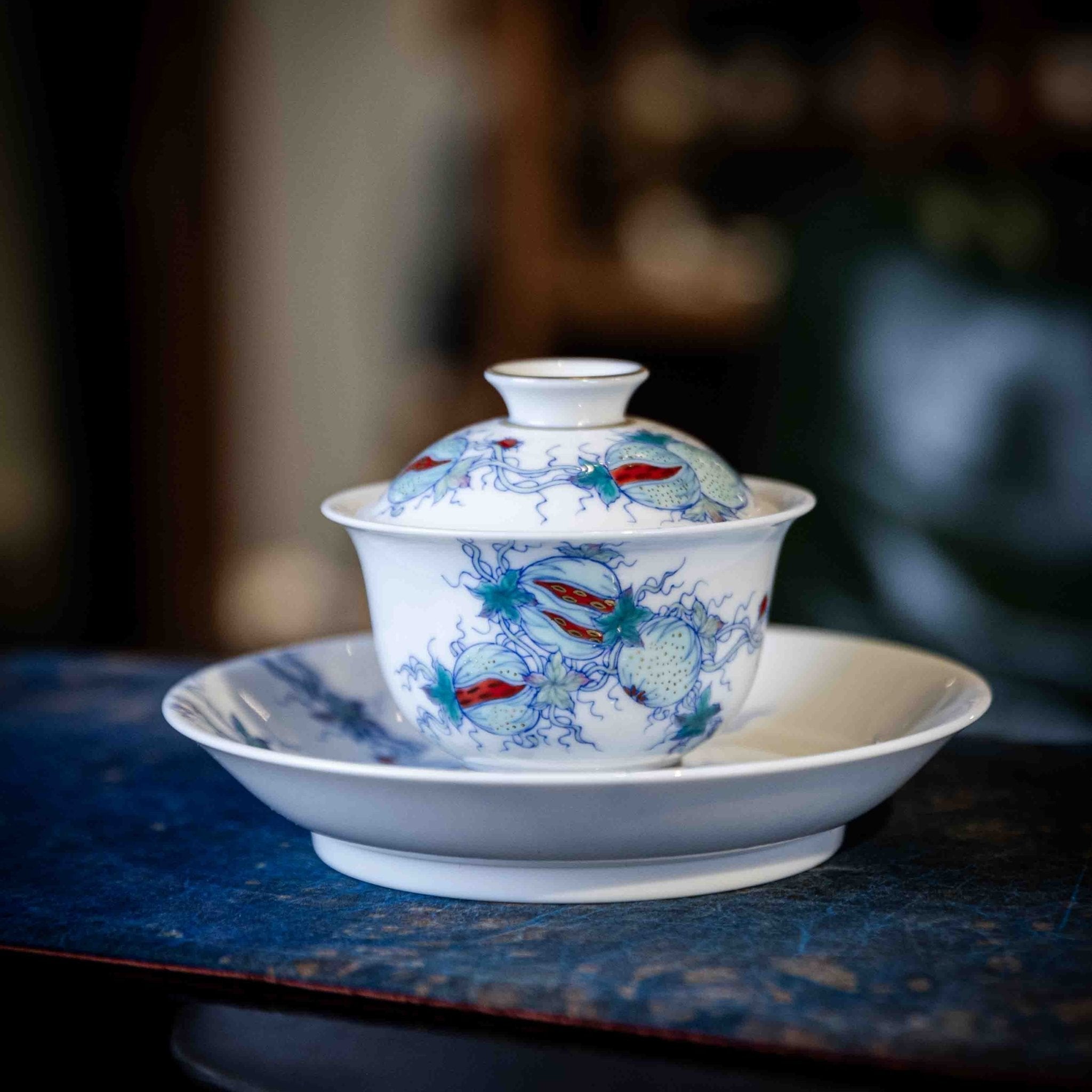 Gua Die Mian Mian 110cc - Jing De Zhen Porcelain Gaiwan - zycs_China
