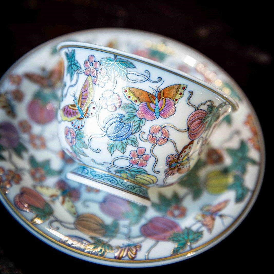 Gua Die Mian Mian - Jing De Zhen Porcelain Gaiwan - zycs_China