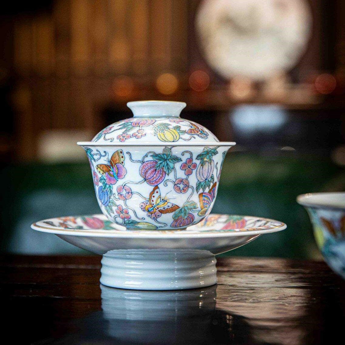 Gua Die Mian Mian - Jing De Zhen Porcelain Gaiwan - zycs_China