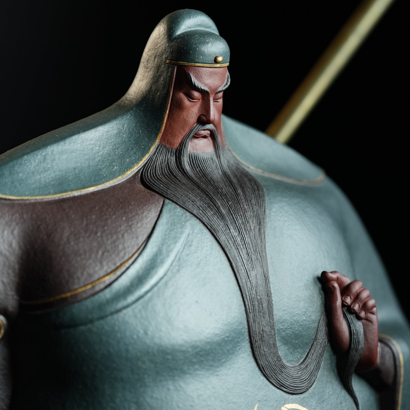 Guan Gong - Zisha Sculpture - zycs_China