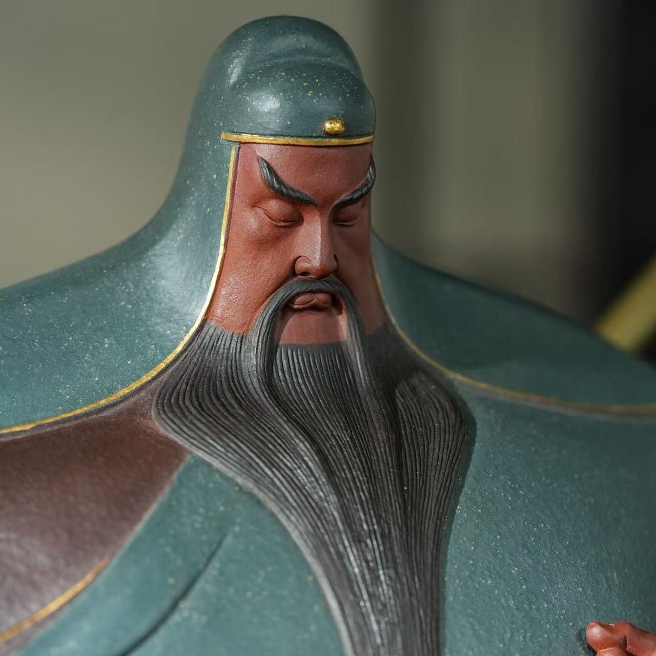 Guan Gong - Zisha Sculpture - zycs_China