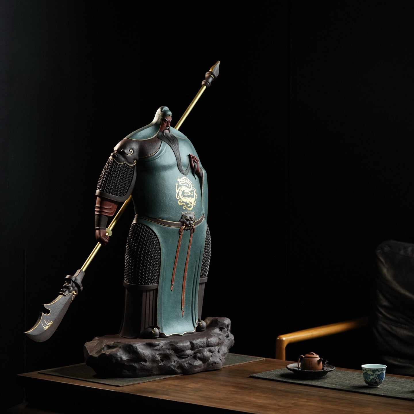 Guan Gong - Zisha Sculpture - zycs_China