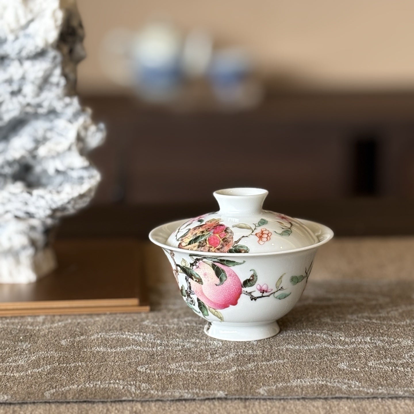 Guo Hua San Duo - Jing De Zhen Porcelain Gaiwan - zycs_China