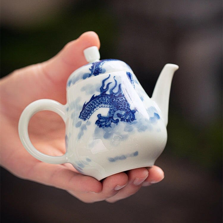 Guo Qiang Yun Hai Teng Long - Jing De Zhen Porcelain Teapot - zycs_China