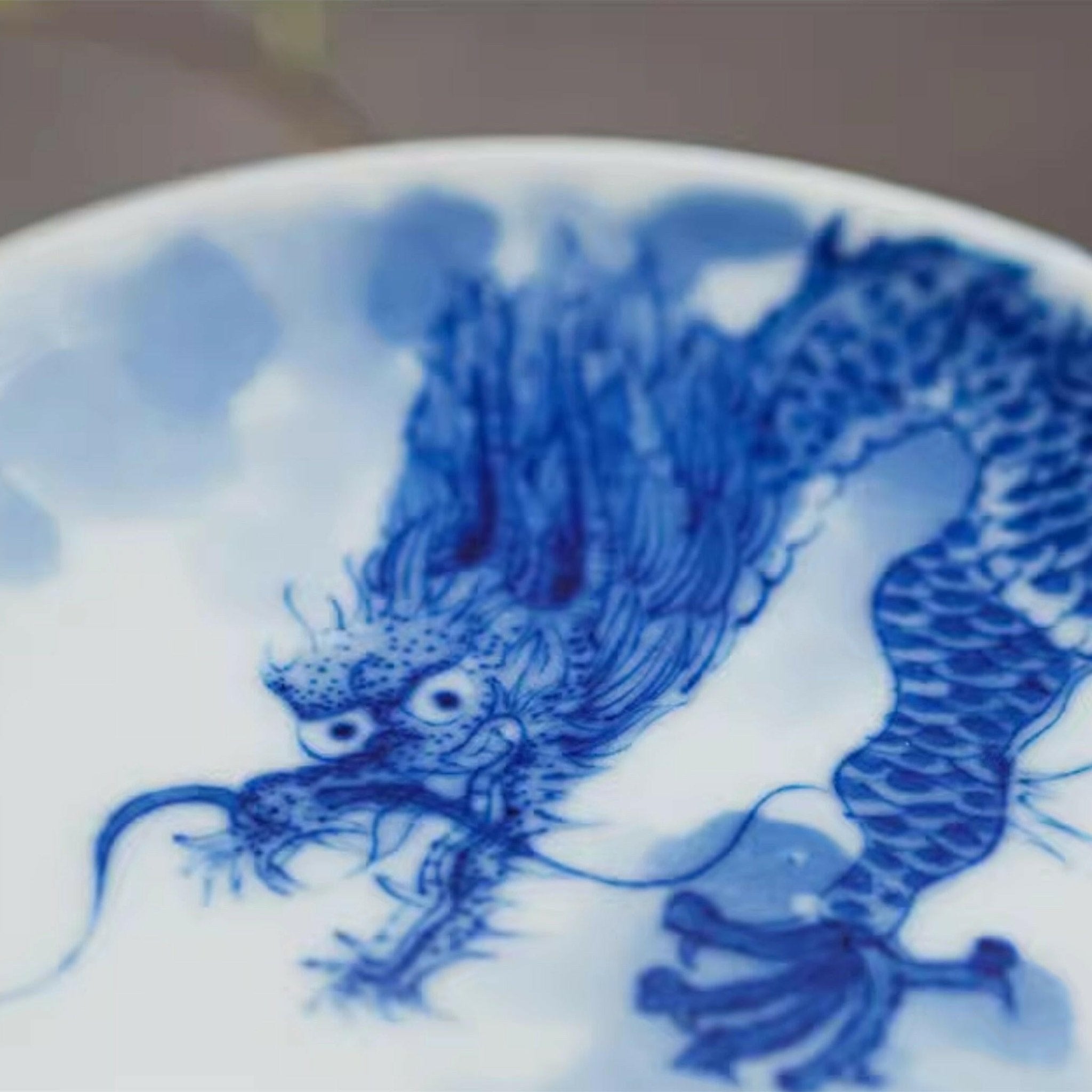 Guo Qiang Yun Long Wen - Jing De Zhen Porcelain Tea Lid Rest - zycs_China