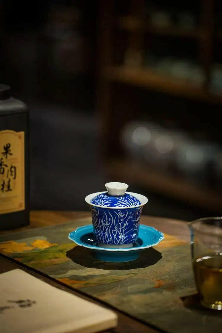 Hai Cao - Jing De Zhen Porcelain Gaiwan - zycs_China - tea - teapot