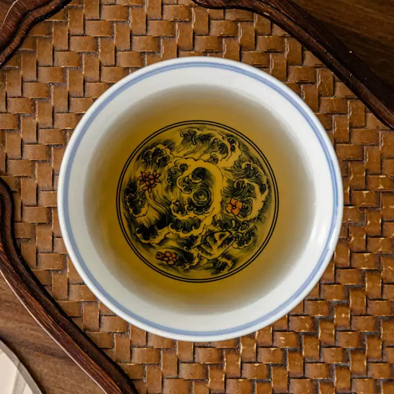 Hai Shang Hua 150cc - Jing De Zhen Porcelain Gaiwan - zycs_China