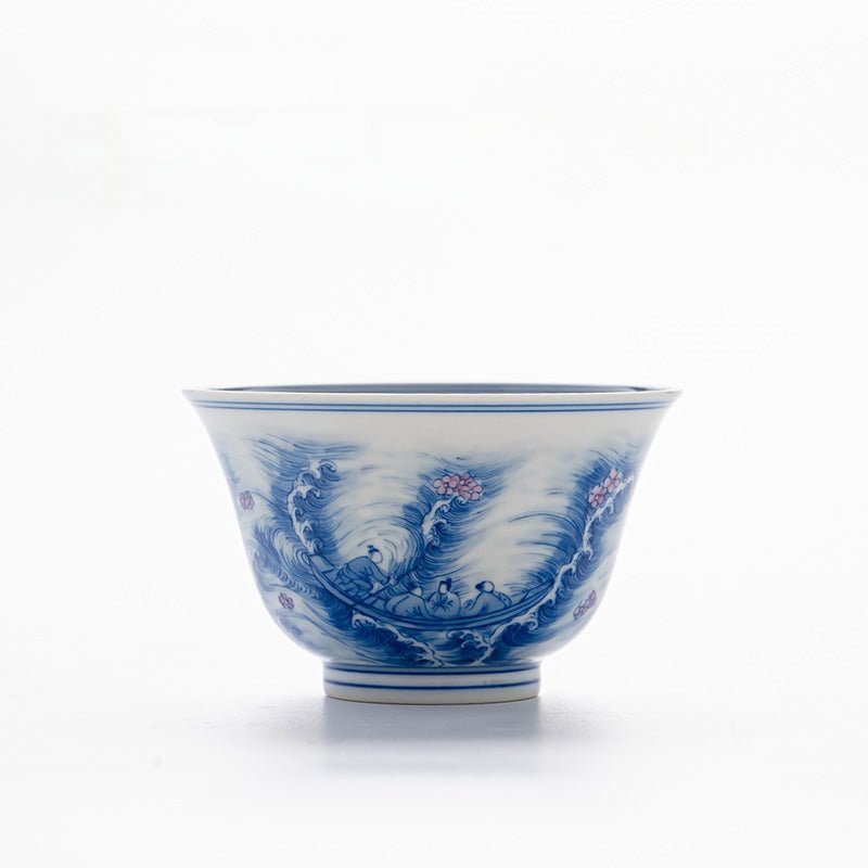 Hai Shang Hua 150cc - Jing De Zhen Porcelain Gaiwan - zycs_China