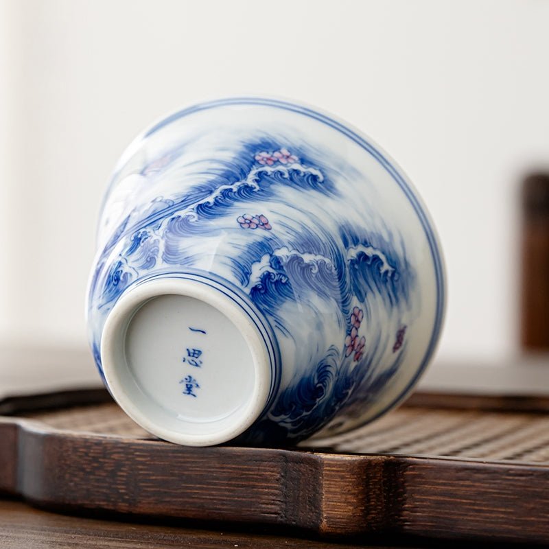 Hai Shang Hua 150cc - Jing De Zhen Porcelain Gaiwan - zycs_China