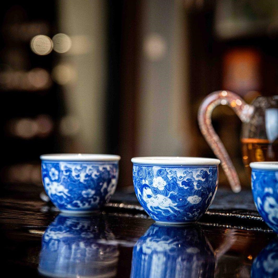 Hai Shou 110cc - Jing De Zhen Porcelain Gaiwan - zycs_China