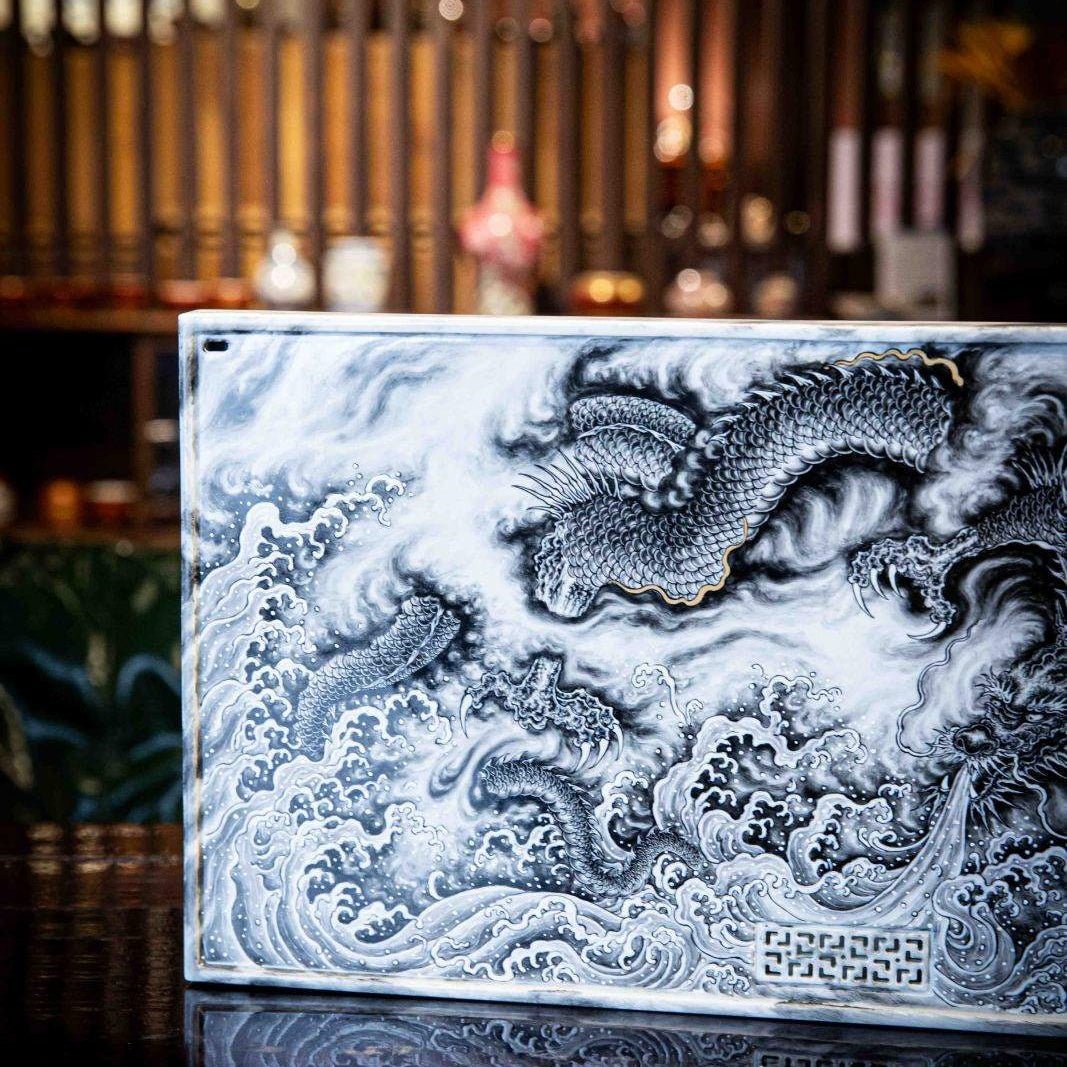 Hai Shui Ba Wang Long - Jing De Zhen Porcelain Tea tray - zycs_China