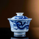 Hai Shui Long Wen 100cc - Jing De Zhen Porcelain Gaiwan - zycs_China